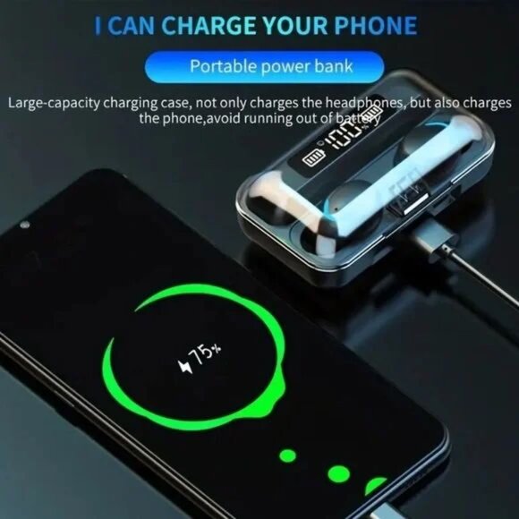 Brand New Wireless Earbuds with Touch Control, HD Mic and Charging Case - Picture 2 of 2